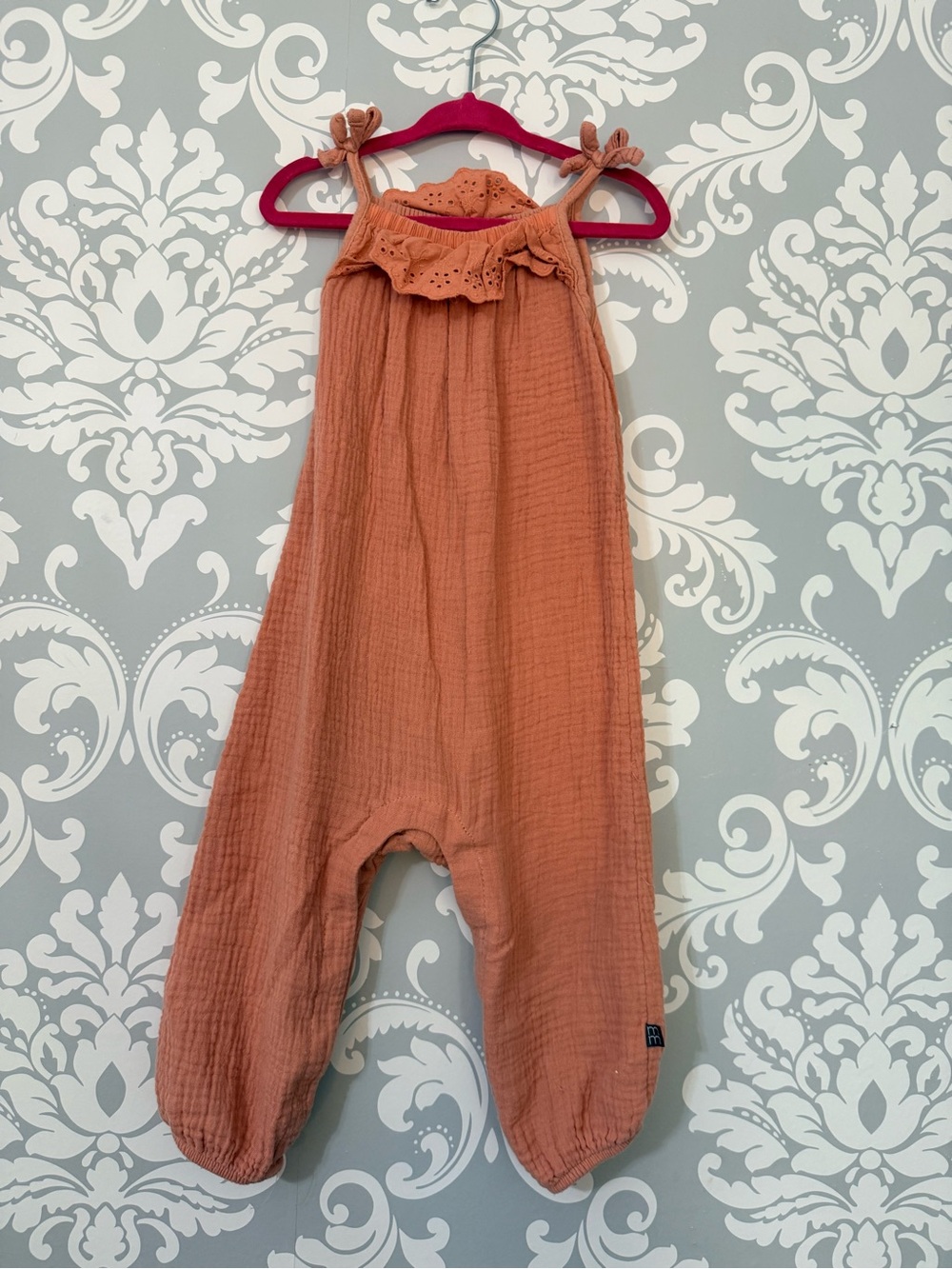 💫4/$25 • Gerber Modern Moments Muslin Dusty Rose Jumpsuit
